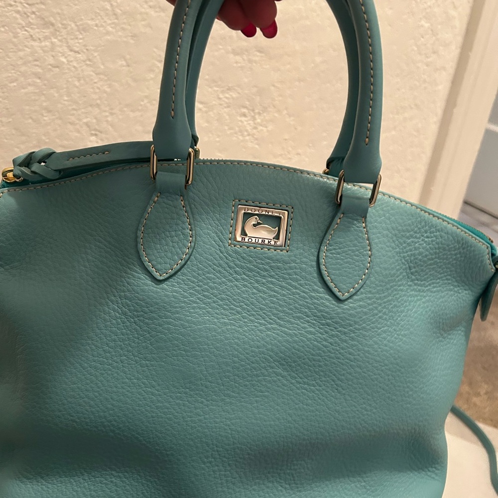Dooney & Bourke Aqua Leather Satchel
